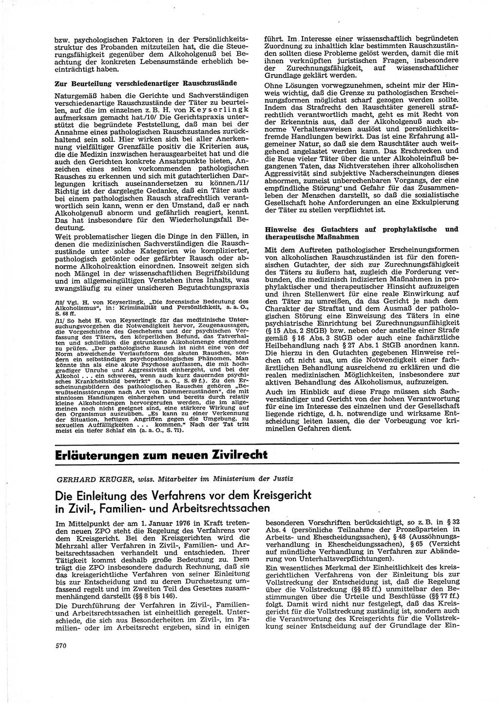 Neue Justiz (NJ), Zeitschrift für Recht und Rechtswissenschaft [Deutsche Demokratische Republik (DDR)], 29. Jahrgang 1975, Seite 570 (NJ DDR 1975, S. 570)
