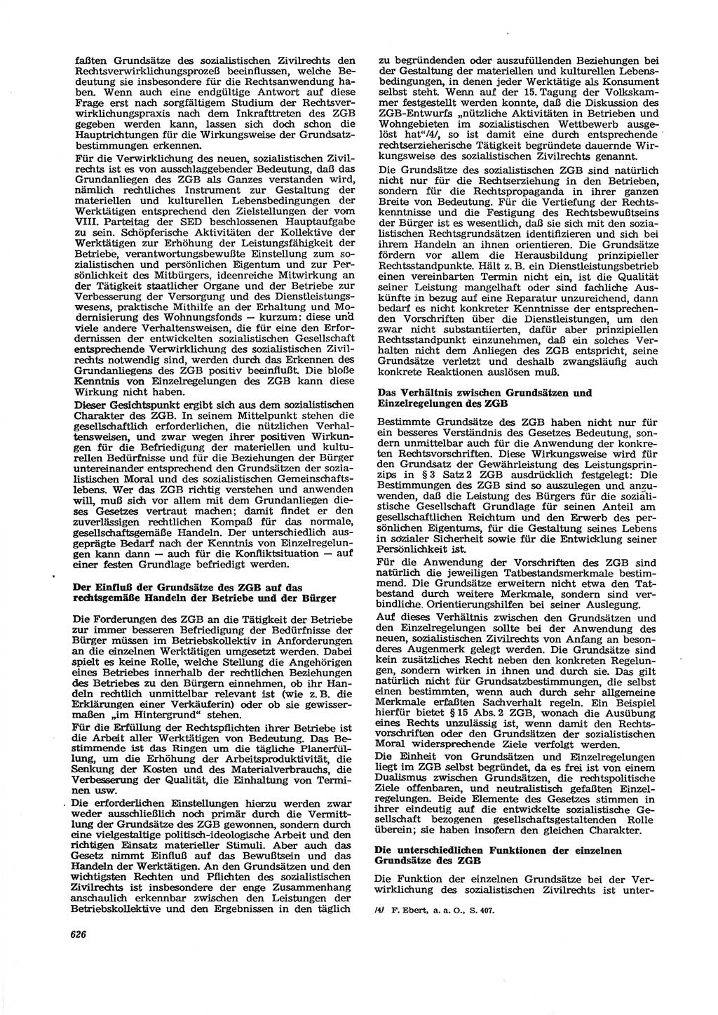 Neue Justiz (NJ), Zeitschrift für Recht und Rechtswissenschaft [Deutsche Demokratische Republik (DDR)], 29. Jahrgang 1975, Seite 626 (NJ DDR 1975, S. 626)