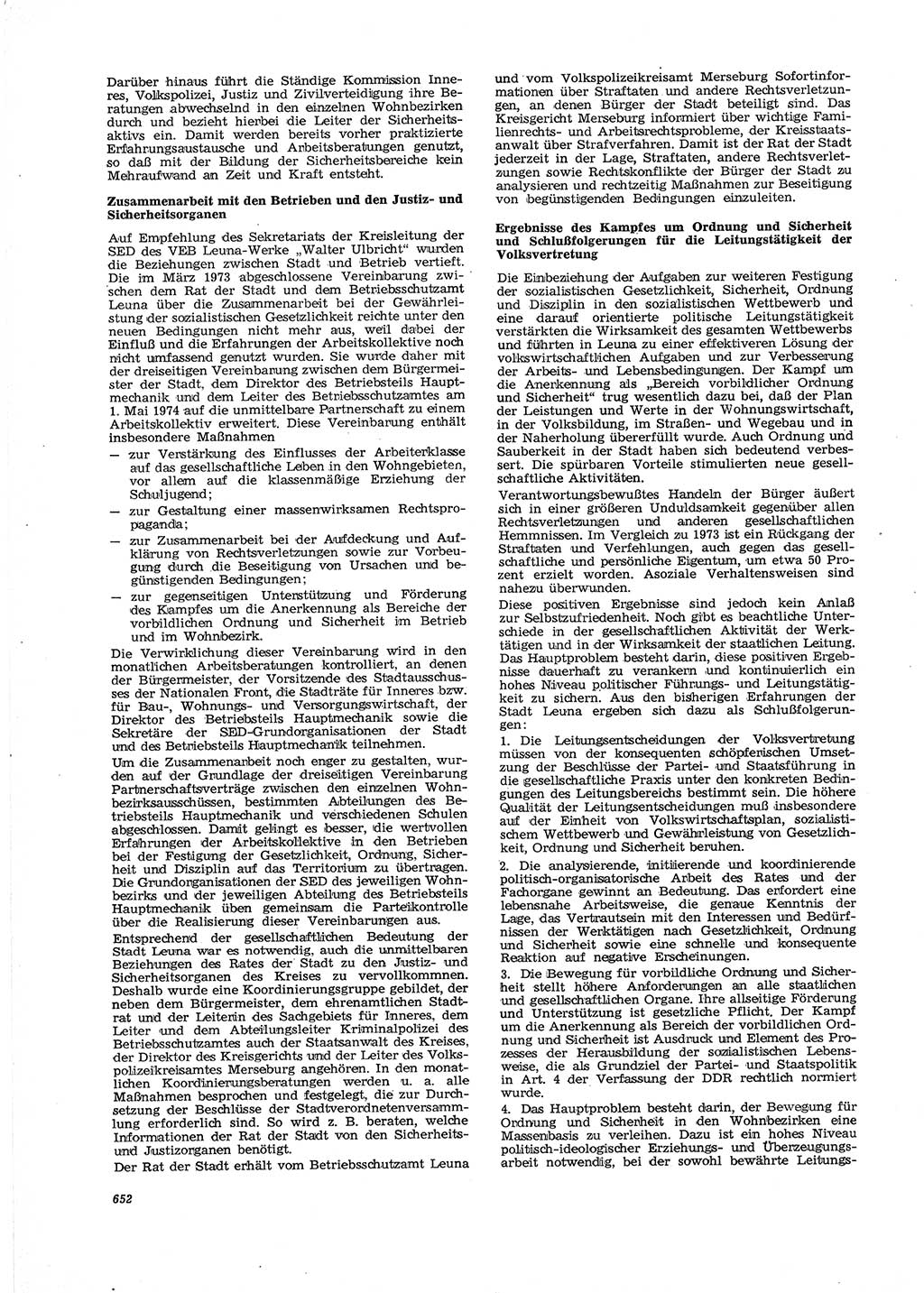 Neue Justiz (NJ), Zeitschrift für Recht und Rechtswissenschaft [Deutsche Demokratische Republik (DDR)], 29. Jahrgang 1975, Seite 652 (NJ DDR 1975, S. 652)