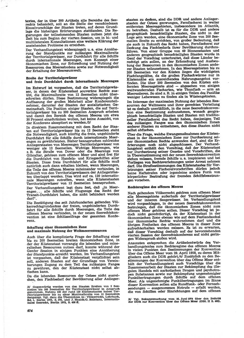 Neue Justiz (NJ), Zeitschrift für Recht und Rechtswissenschaft [Deutsche Demokratische Republik (DDR)], 29. Jahrgang 1975, Seite 674 (NJ DDR 1975, S. 674)