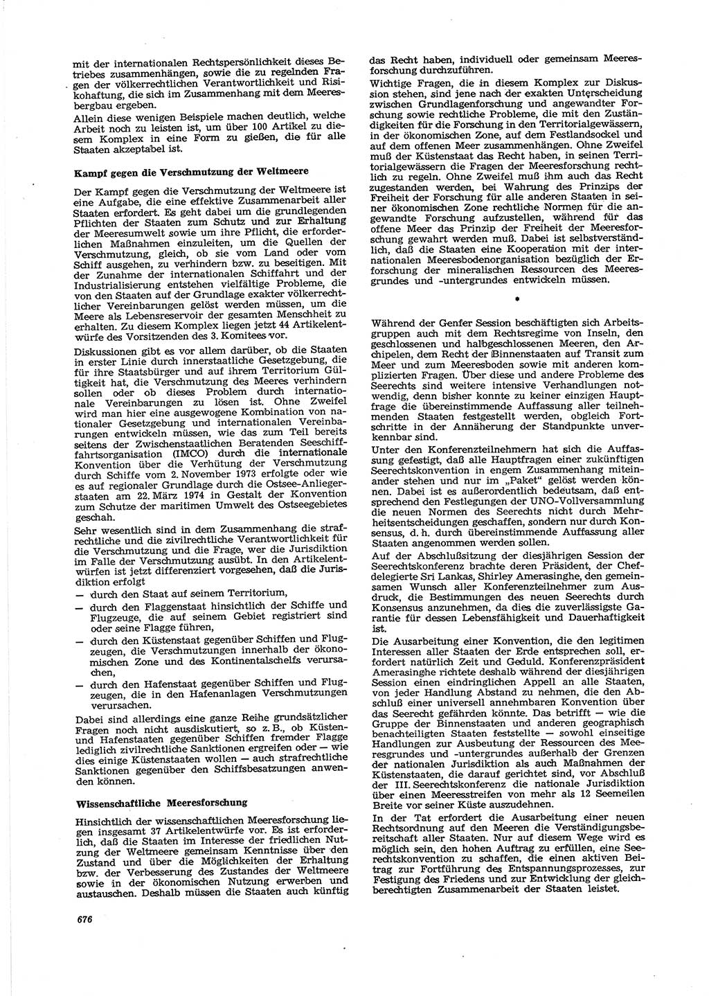 Neue Justiz (NJ), Zeitschrift für Recht und Rechtswissenschaft [Deutsche Demokratische Republik (DDR)], 29. Jahrgang 1975, Seite 676 (NJ DDR 1975, S. 676)