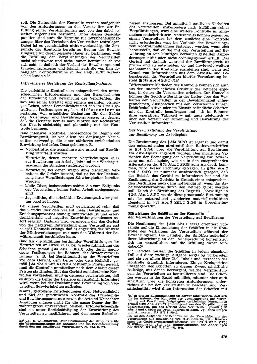 Neue Justiz (NJ), Zeitschrift für Recht und Rechtswissenschaft [Deutsche Demokratische Republik (DDR)], 29. Jahrgang 1975, Seite 679 (NJ DDR 1975, S. 679)