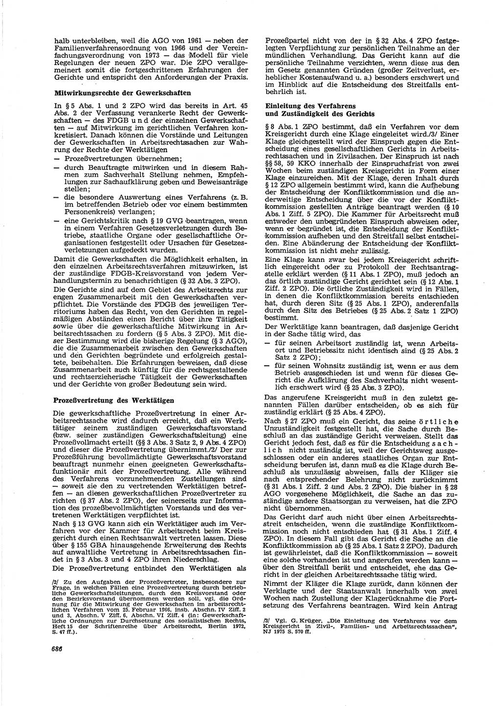 Neue Justiz (NJ), Zeitschrift für Recht und Rechtswissenschaft [Deutsche Demokratische Republik (DDR)], 29. Jahrgang 1975, Seite 686 (NJ DDR 1975, S. 686)
