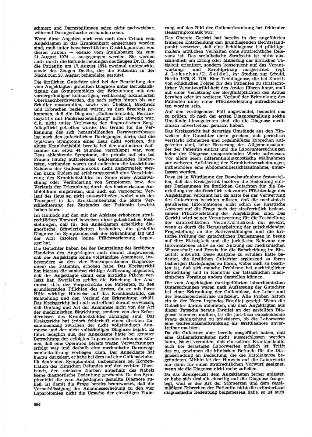 Neue Justiz (NJ), Zeitschrift für Recht und Rechtswissenschaft [Deutsche Demokratische Republik (DDR)], 29. Jahrgang 1975, Seite 694 (NJ DDR 1975, S. 694)