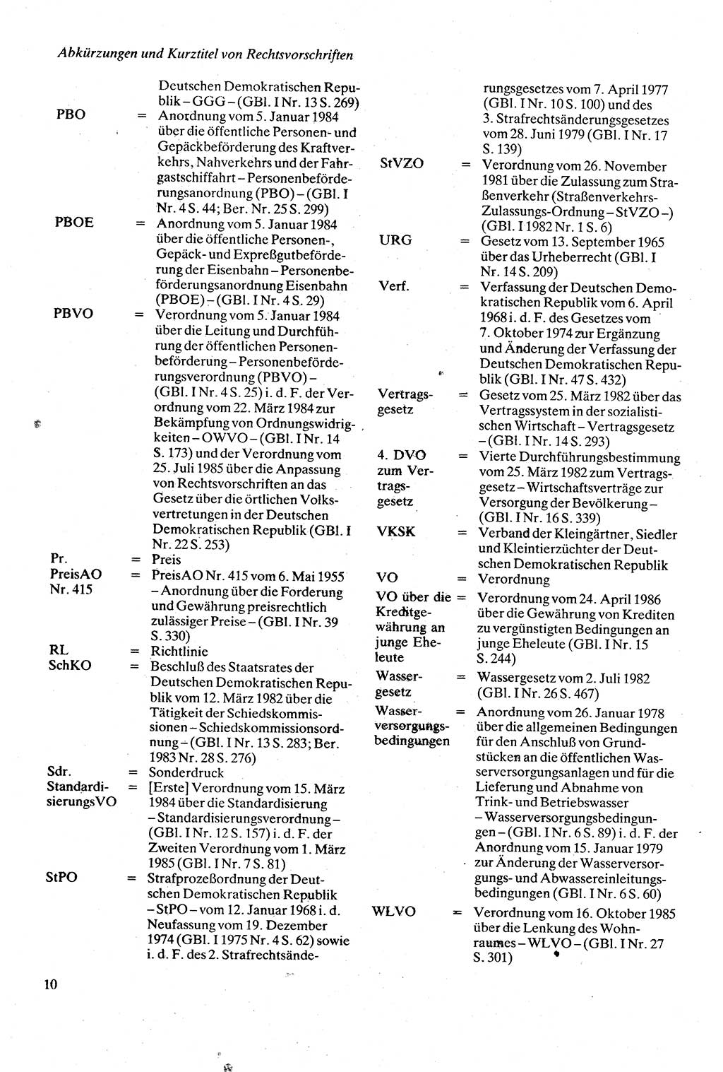 Zivilgesetzbuch (ZVG) sowie angrenzende Gesetze und Bestimmungen [Deutsche Demokratische Republik (DDR)] 1975, Seite 10 (ZGB Ges. Best. DDR 1975, S. 10)