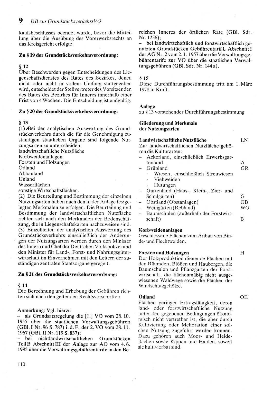 Zivilgesetzbuch (ZVG) sowie angrenzende Gesetze und Bestimmungen [Deutsche Demokratische Republik (DDR)] 1975, Seite 110 (ZGB Ges. Best. DDR 1975, S. 110)