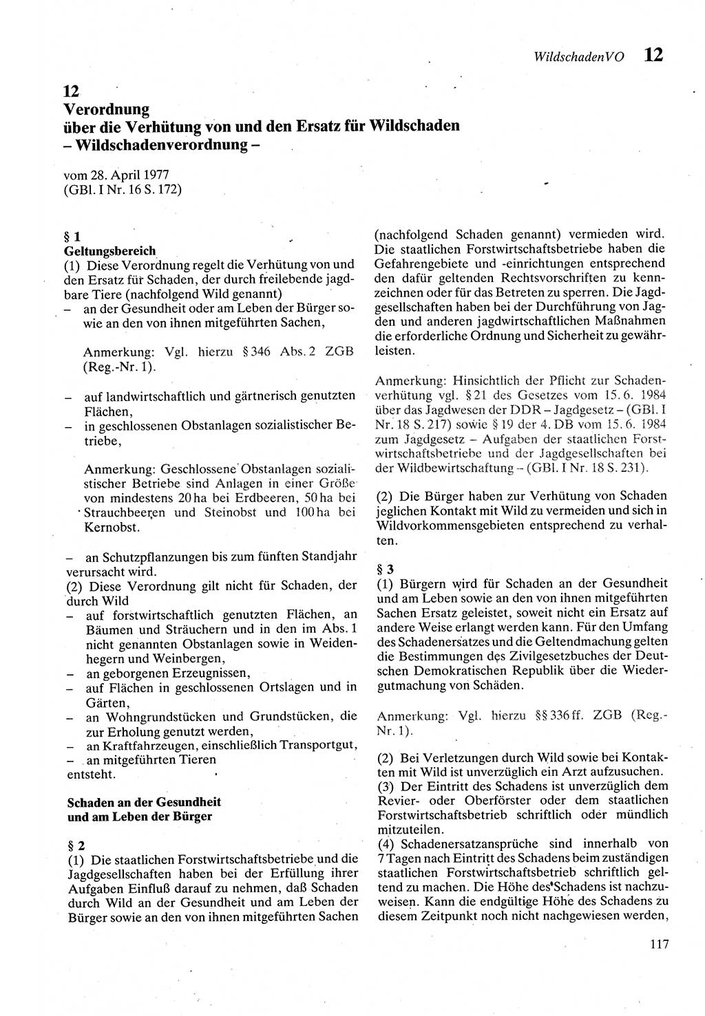 Zivilgesetzbuch (ZVG) sowie angrenzende Gesetze und Bestimmungen [Deutsche Demokratische Republik (DDR)] 1975, Seite 117 (ZGB Ges. Best. DDR 1975, S. 117)