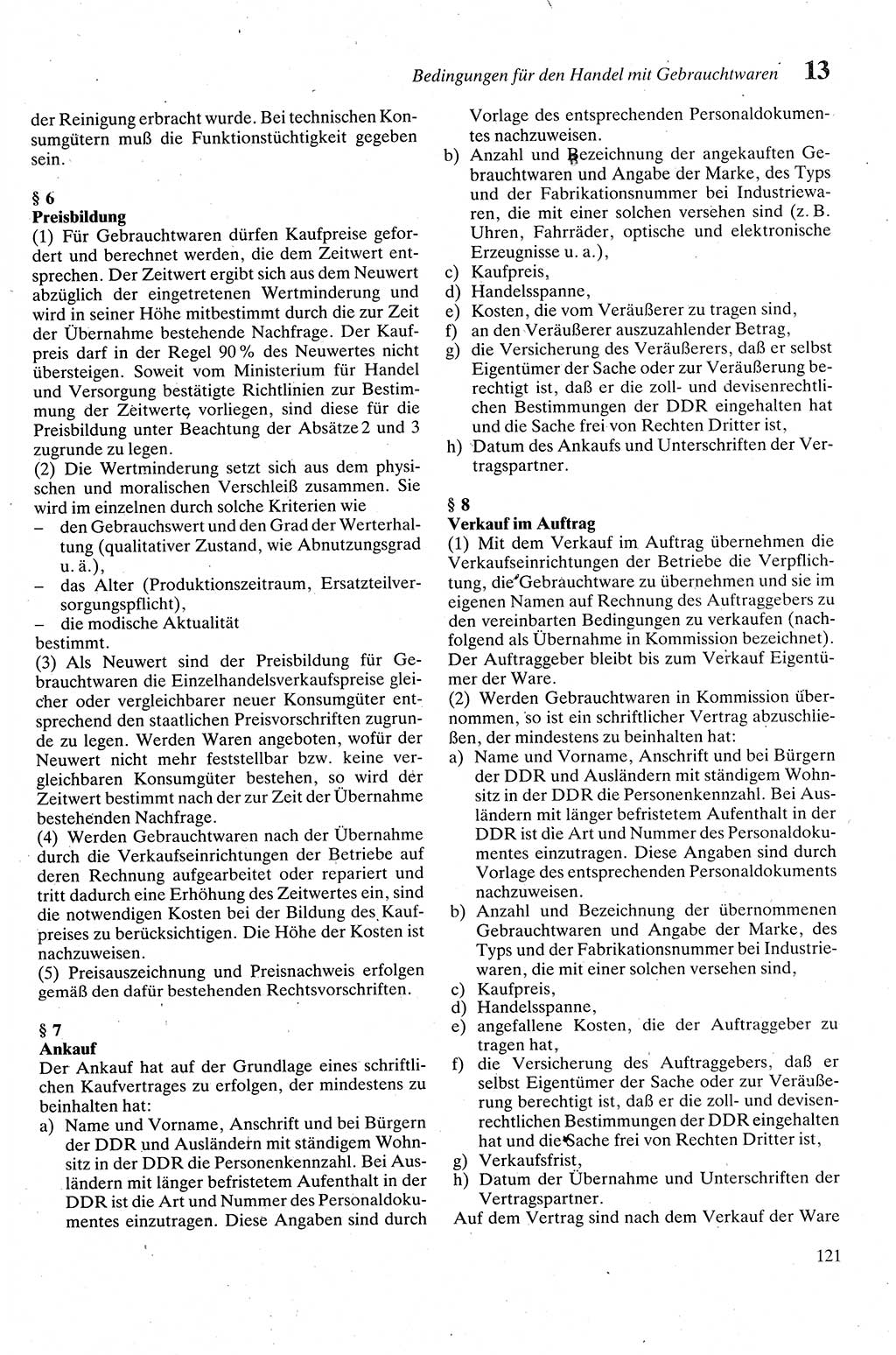 Zivilgesetzbuch (ZVG) sowie angrenzende Gesetze und Bestimmungen [Deutsche Demokratische Republik (DDR)] 1975, Seite 121 (ZGB Ges. Best. DDR 1975, S. 121)