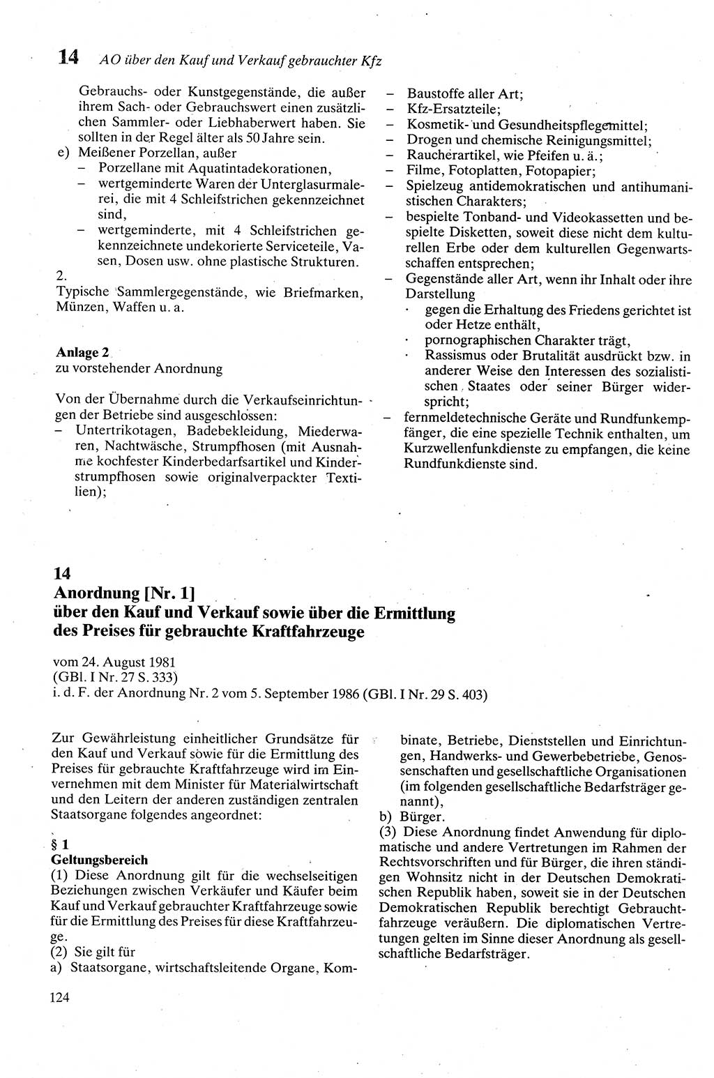 Zivilgesetzbuch (ZVG) sowie angrenzende Gesetze und Bestimmungen [Deutsche Demokratische Republik (DDR)] 1975, Seite 124 (ZGB Ges. Best. DDR 1975, S. 124)