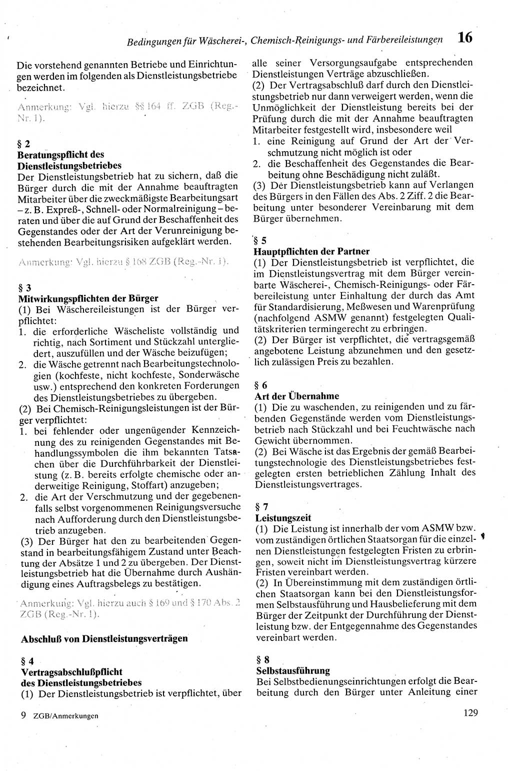 Zivilgesetzbuch (ZVG) sowie angrenzende Gesetze und Bestimmungen [Deutsche Demokratische Republik (DDR)] 1975, Seite 129 (ZGB Ges. Best. DDR 1975, S. 129)