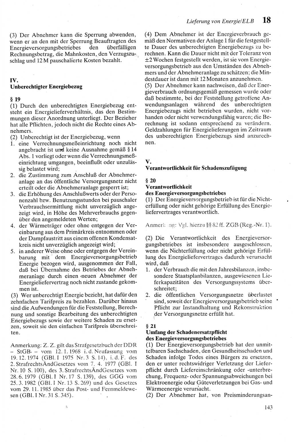 Zivilgesetzbuch (ZVG) sowie angrenzende Gesetze und Bestimmungen [Deutsche Demokratische Republik (DDR)] 1975, Seite 143 (ZGB Ges. Best. DDR 1975, S. 143)