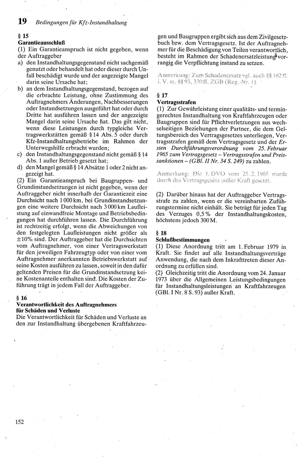 Zivilgesetzbuch (ZVG) sowie angrenzende Gesetze und Bestimmungen [Deutsche Demokratische Republik (DDR)] 1975, Seite 152 (ZGB Ges. Best. DDR 1975, S. 152)