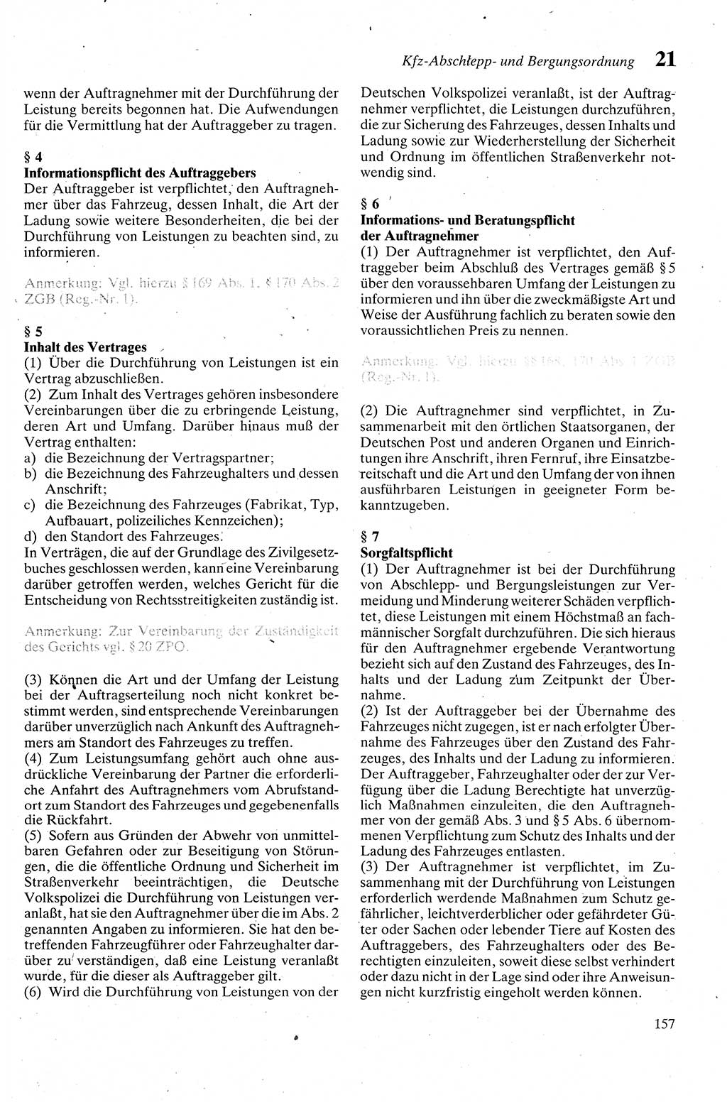 Zivilgesetzbuch (ZVG) sowie angrenzende Gesetze und Bestimmungen [Deutsche Demokratische Republik (DDR)] 1975, Seite 157 (ZGB Ges. Best. DDR 1975, S. 157)