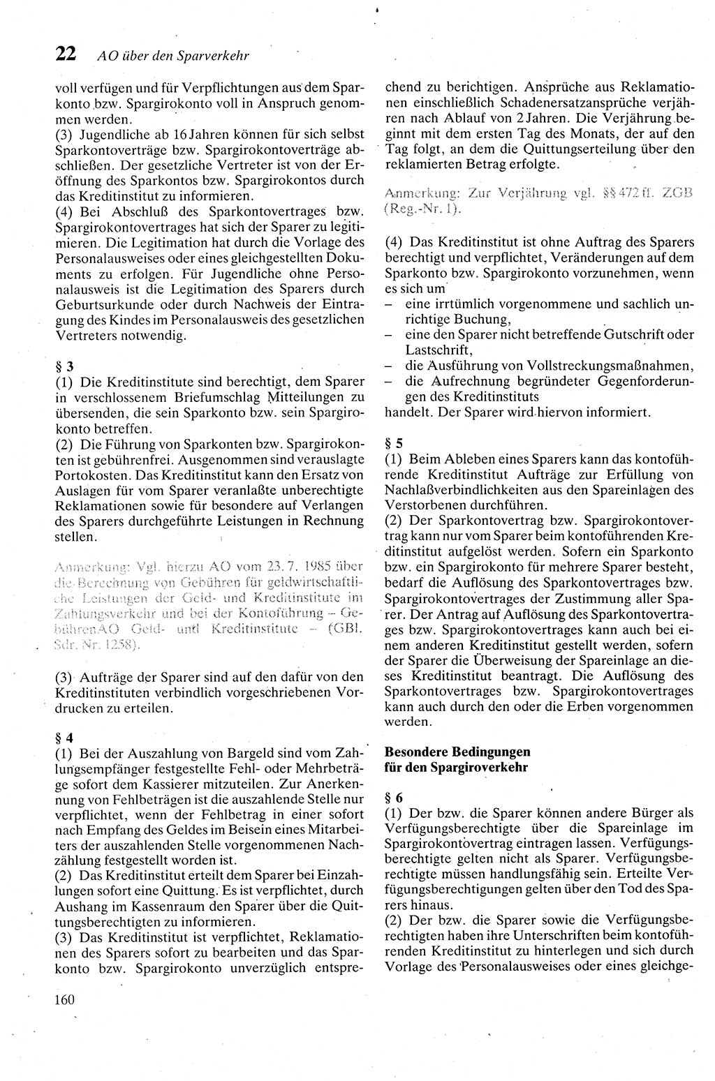 Zivilgesetzbuch (ZVG) sowie angrenzende Gesetze und Bestimmungen [Deutsche Demokratische Republik (DDR)] 1975, Seite 160 (ZGB Ges. Best. DDR 1975, S. 160)