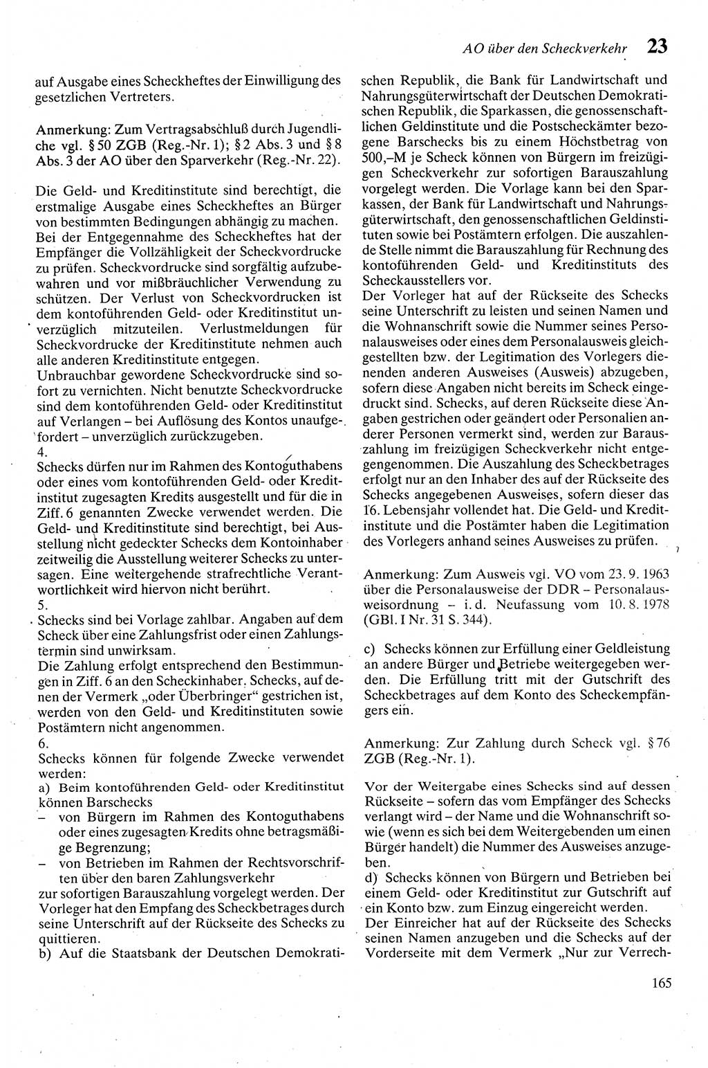 Zivilgesetzbuch (ZVG) sowie angrenzende Gesetze und Bestimmungen [Deutsche Demokratische Republik (DDR)] 1975, Seite 165 (ZGB Ges. Best. DDR 1975, S. 165)