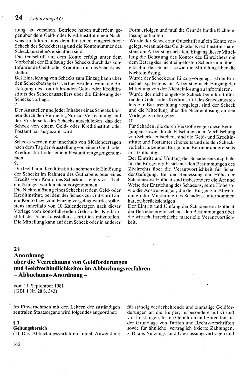 Zivilgesetzbuch (ZVG) sowie angrenzende Gesetze und Bestimmungen [Deutsche Demokratische Republik (DDR)] 1975, Seite 166 (ZGB Ges. Best. DDR 1975, S. 166)