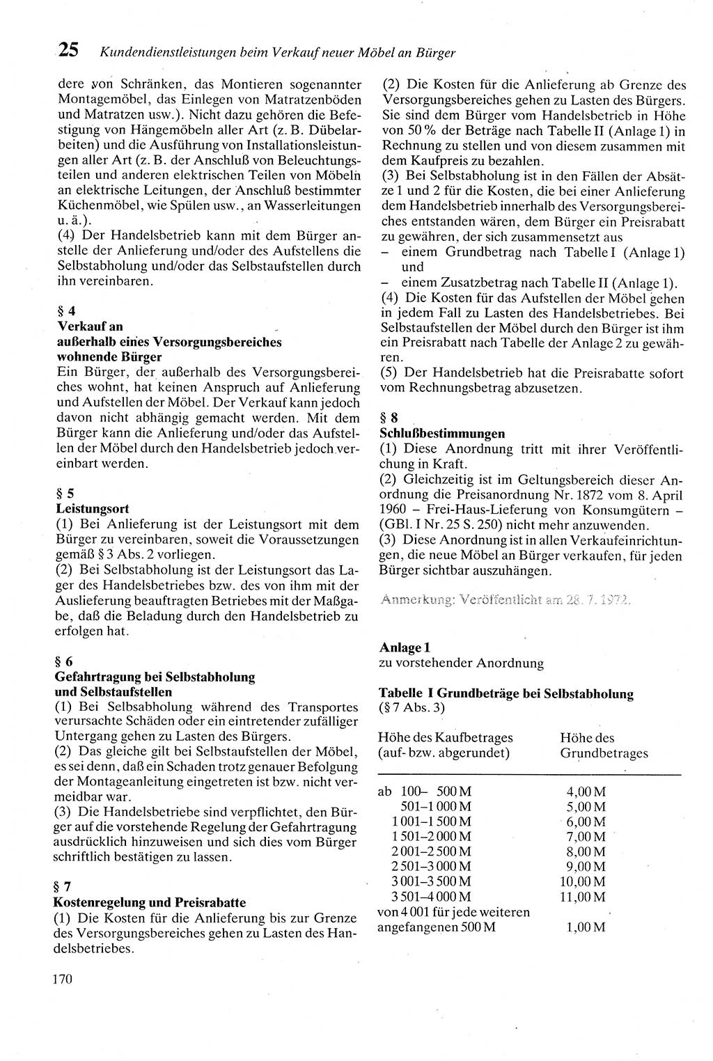 Zivilgesetzbuch (ZVG) sowie angrenzende Gesetze und Bestimmungen [Deutsche Demokratische Republik (DDR)] 1975, Seite 170 (ZGB Ges. Best. DDR 1975, S. 170)