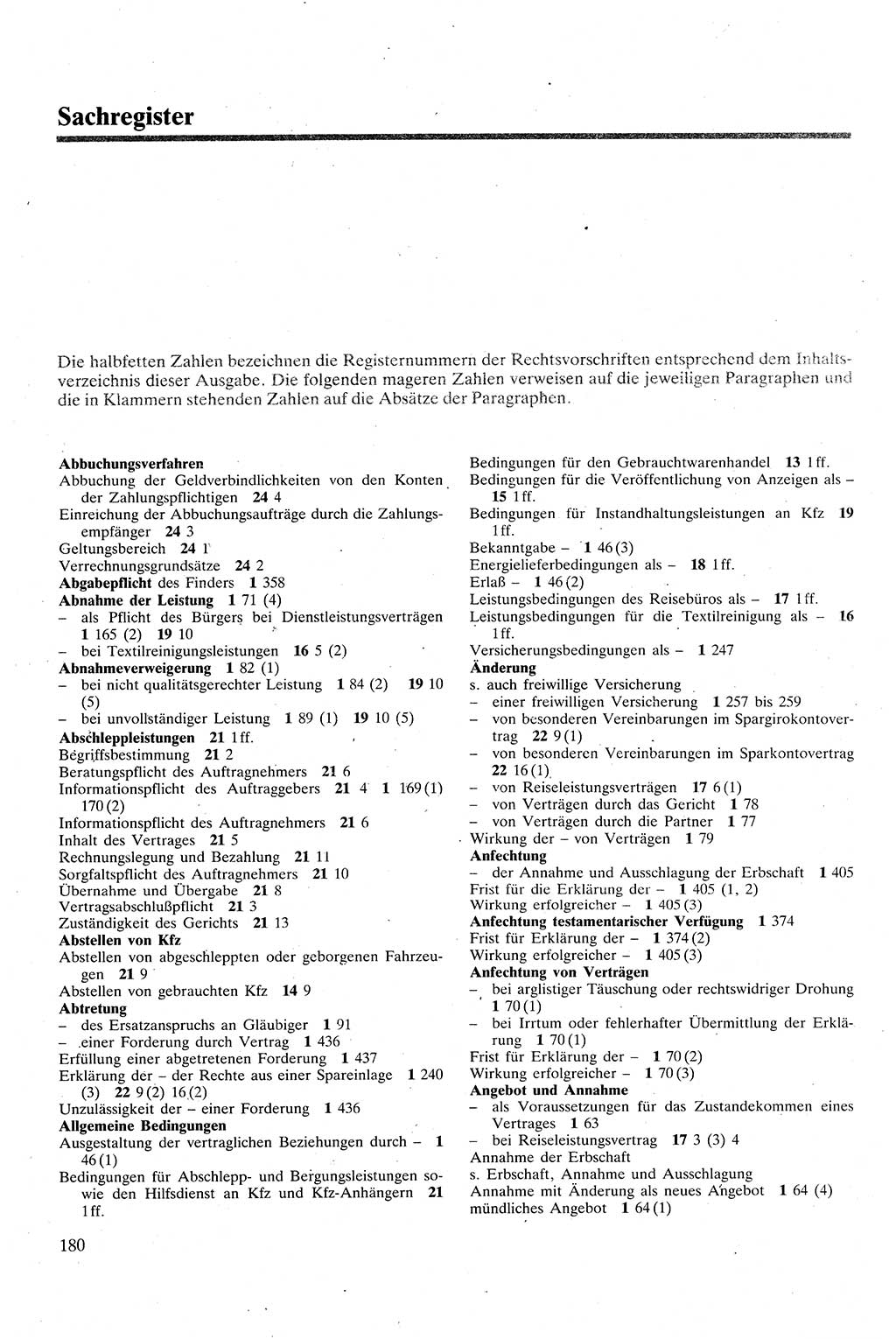 Zivilgesetzbuch (ZVG) sowie angrenzende Gesetze und Bestimmungen [Deutsche Demokratische Republik (DDR)] 1975, Seite 180 (ZGB Ges. Best. DDR 1975, S. 180)