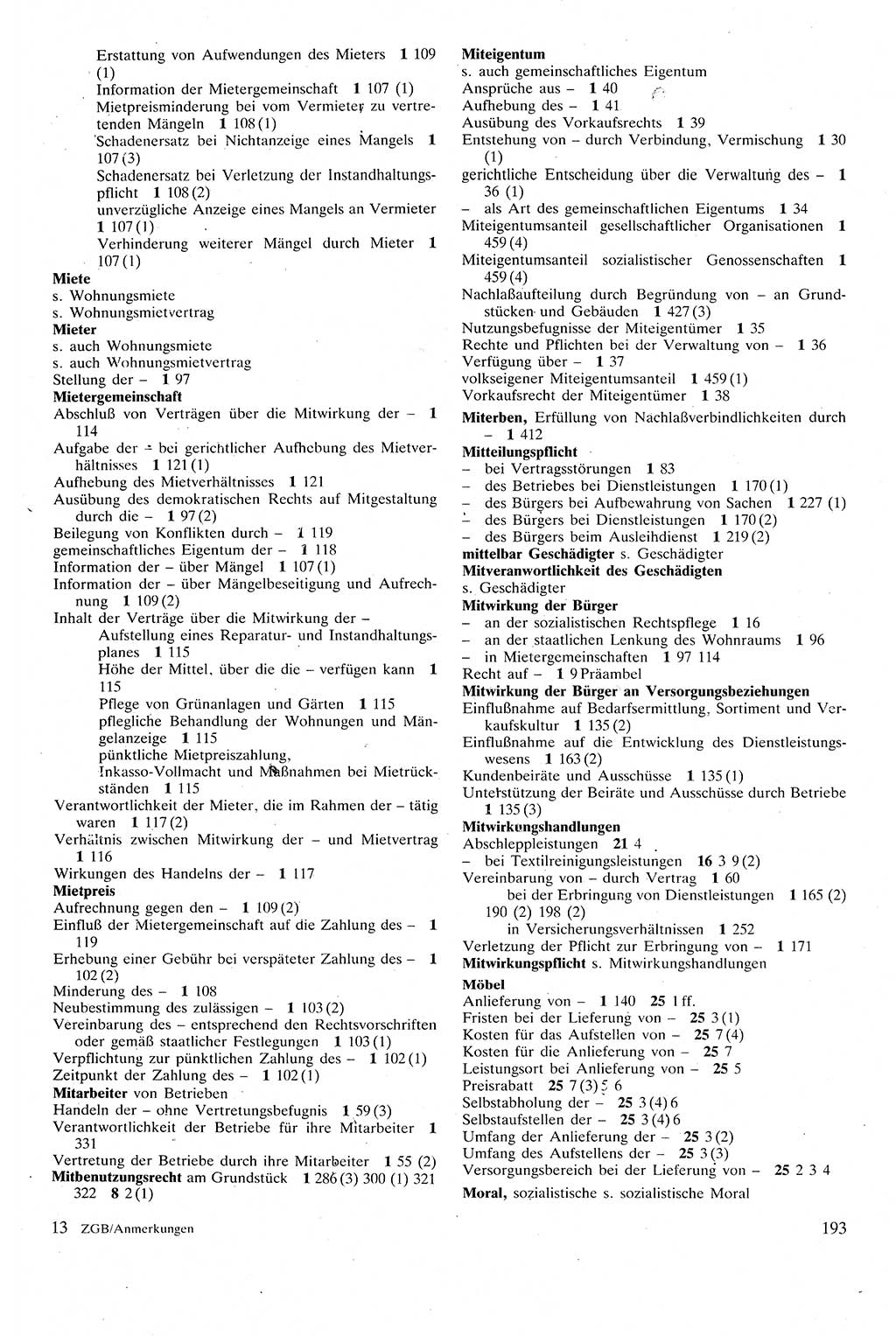 Zivilgesetzbuch (ZVG) sowie angrenzende Gesetze und Bestimmungen [Deutsche Demokratische Republik (DDR)] 1975, Seite 193 (ZGB Ges. Best. DDR 1975, S. 193)