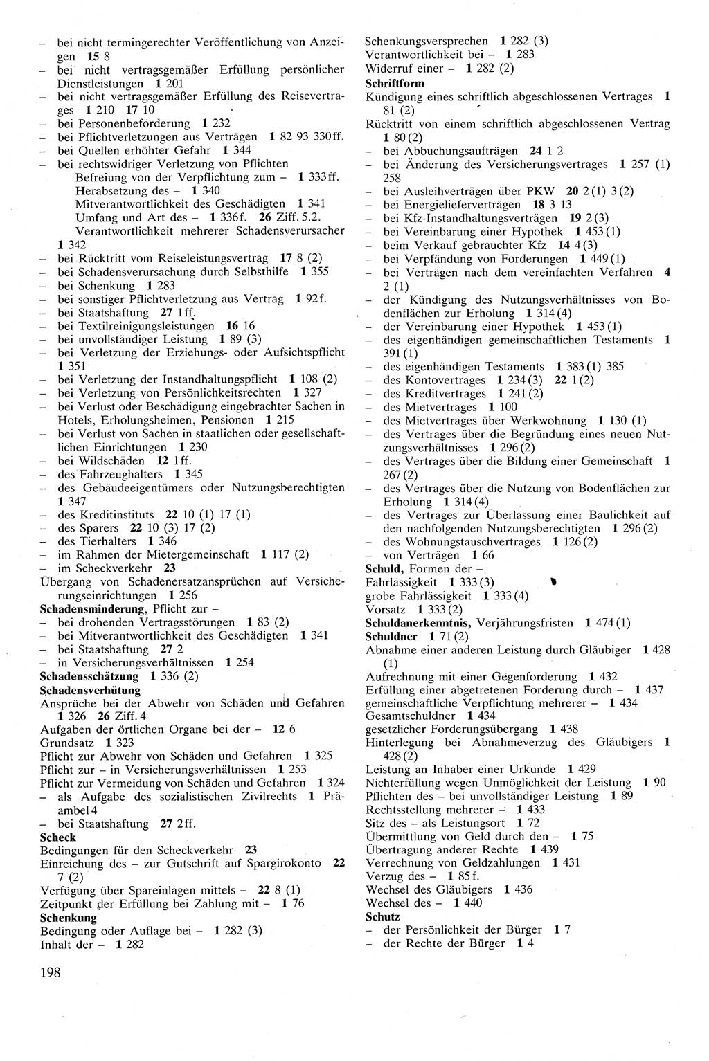 Zivilgesetzbuch (ZVG) sowie angrenzende Gesetze und Bestimmungen [Deutsche Demokratische Republik (DDR)] 1975, Seite 198 (ZGB Ges. Best. DDR 1975, S. 198)