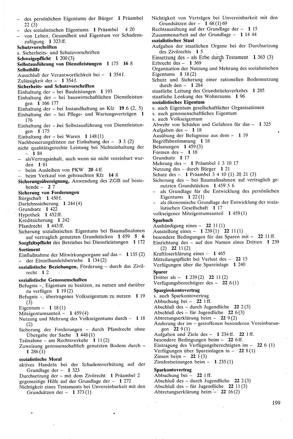 Zivilgesetzbuch (ZVG) sowie angrenzende Gesetze und Bestimmungen [Deutsche Demokratische Republik (DDR)] 1975, Seite 199 (ZGB Ges. Best. DDR 1975, S. 199)