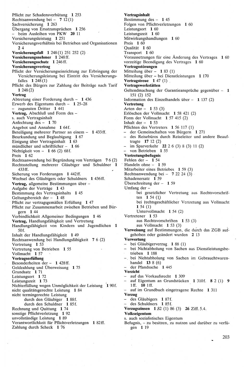 Zivilgesetzbuch (ZVG) sowie angrenzende Gesetze und Bestimmungen [Deutsche Demokratische Republik (DDR)] 1975, Seite 203 (ZGB Ges. Best. DDR 1975, S. 203)