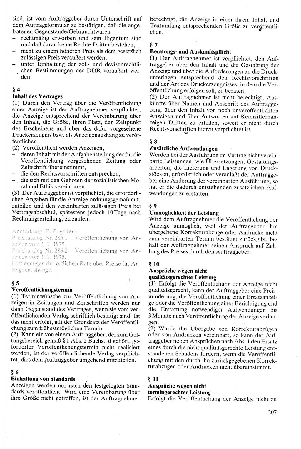 Zivilgesetzbuch (ZVG) sowie angrenzende Gesetze und Bestimmungen [Deutsche Demokratische Republik (DDR)] 1975, Seite 207 (ZGB Ges. Best. DDR 1975, S. 207)