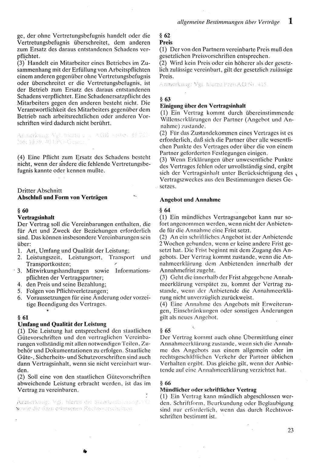 Zivilgesetzbuch (ZVG) sowie angrenzende Gesetze und Bestimmungen [Deutsche Demokratische Republik (DDR)] 1975, Seite 23 (ZGB Ges. Best. DDR 1975, S. 23)