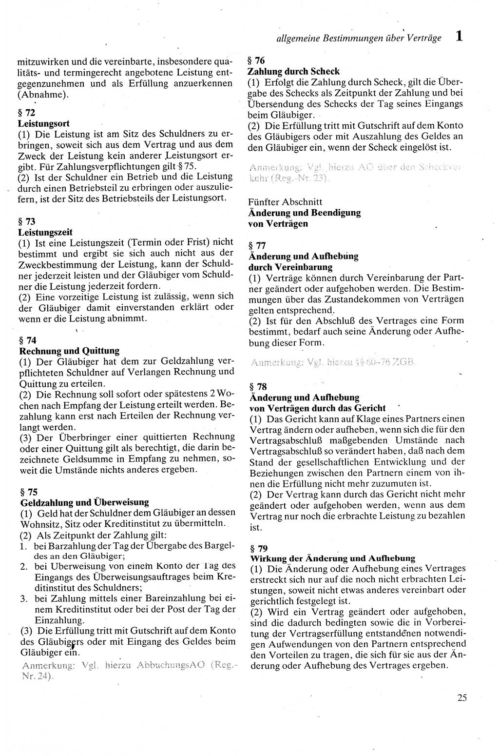 Zivilgesetzbuch (ZVG) sowie angrenzende Gesetze und Bestimmungen [Deutsche Demokratische Republik (DDR)] 1975, Seite 25 (ZGB Ges. Best. DDR 1975, S. 25)