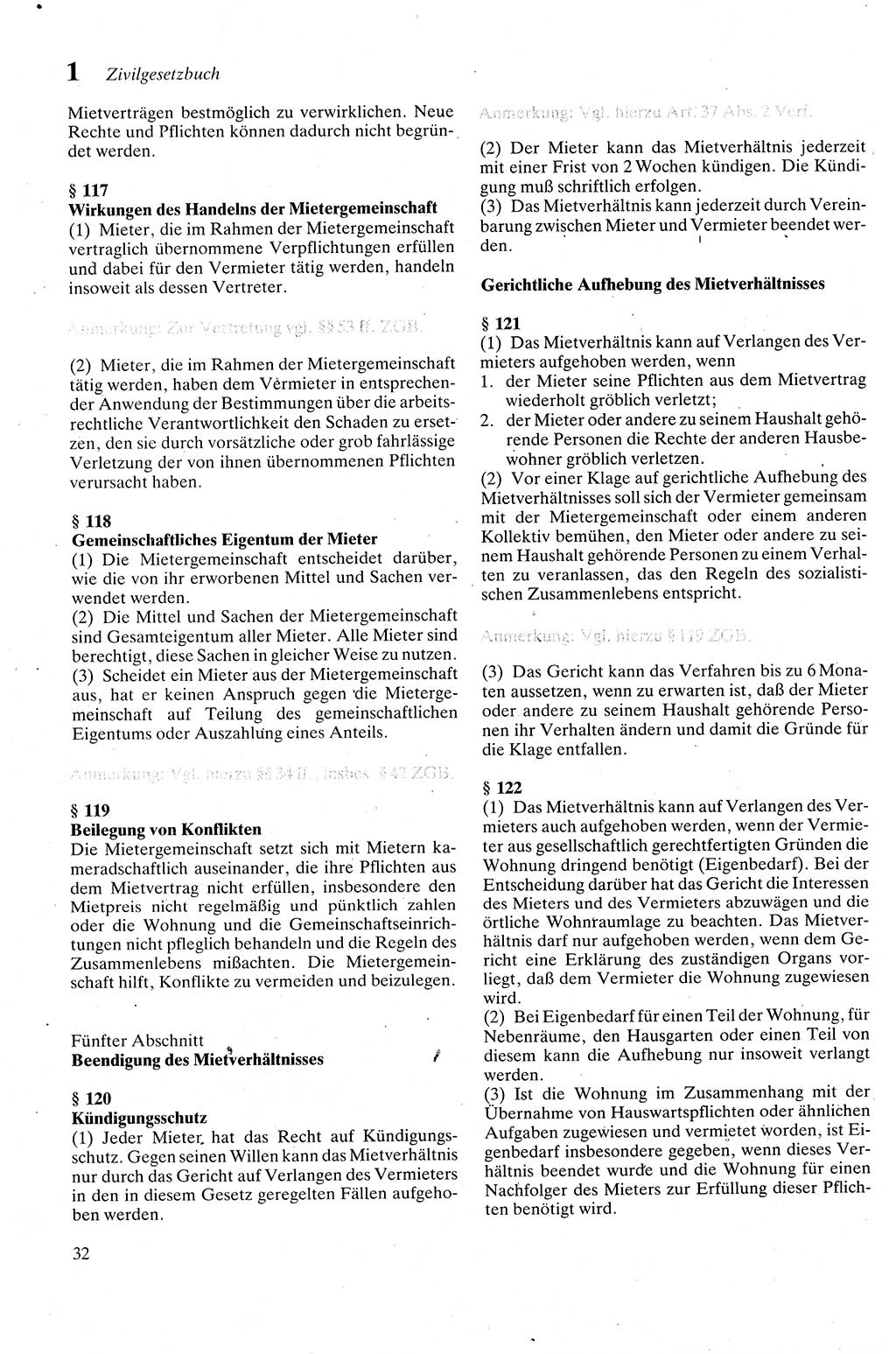 Zivilgesetzbuch (ZVG) sowie angrenzende Gesetze und Bestimmungen [Deutsche Demokratische Republik (DDR)] 1975, Seite 32 (ZGB Ges. Best. DDR 1975, S. 32)