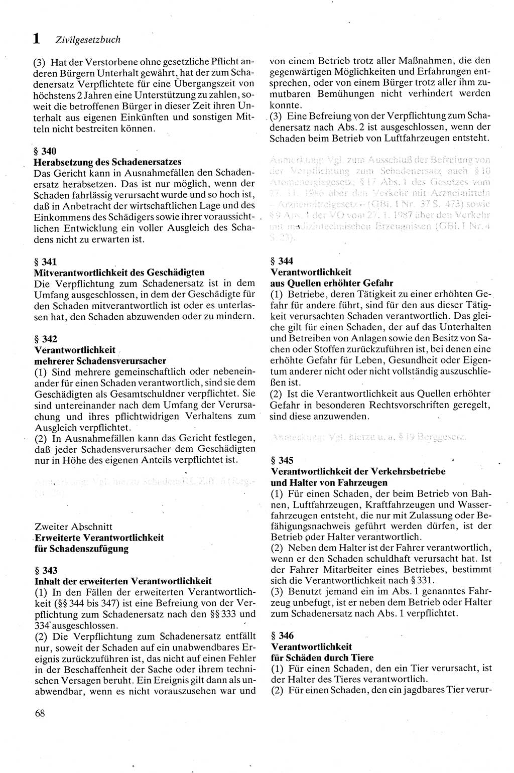 Zivilgesetzbuch (ZVG) sowie angrenzende Gesetze und Bestimmungen [Deutsche Demokratische Republik (DDR)] 1975, Seite 68 (ZGB Ges. Best. DDR 1975, S. 68)