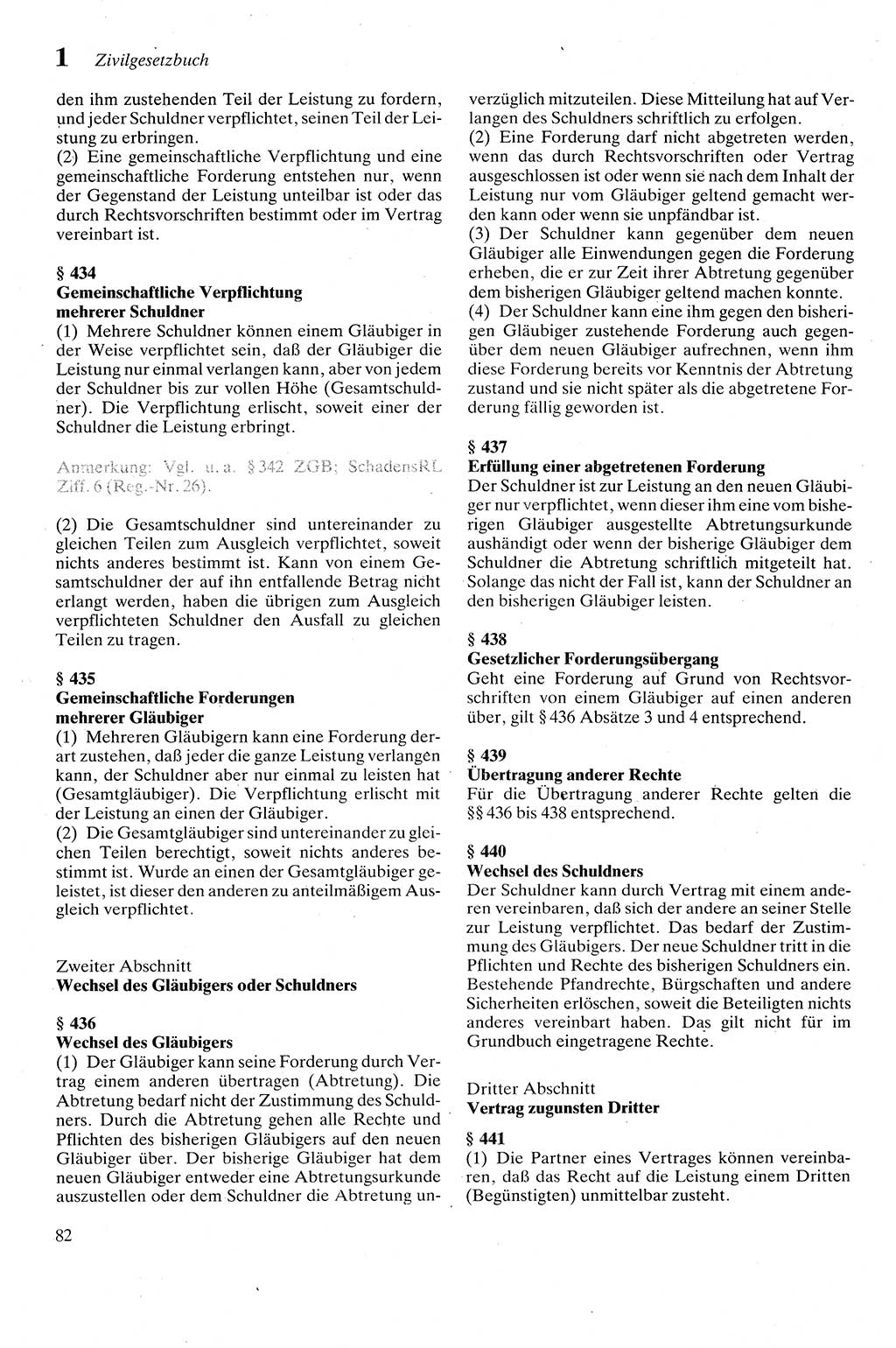 Zivilgesetzbuch (ZVG) sowie angrenzende Gesetze und Bestimmungen [Deutsche Demokratische Republik (DDR)] 1975, Seite 82 (ZGB Ges. Best. DDR 1975, S. 82)