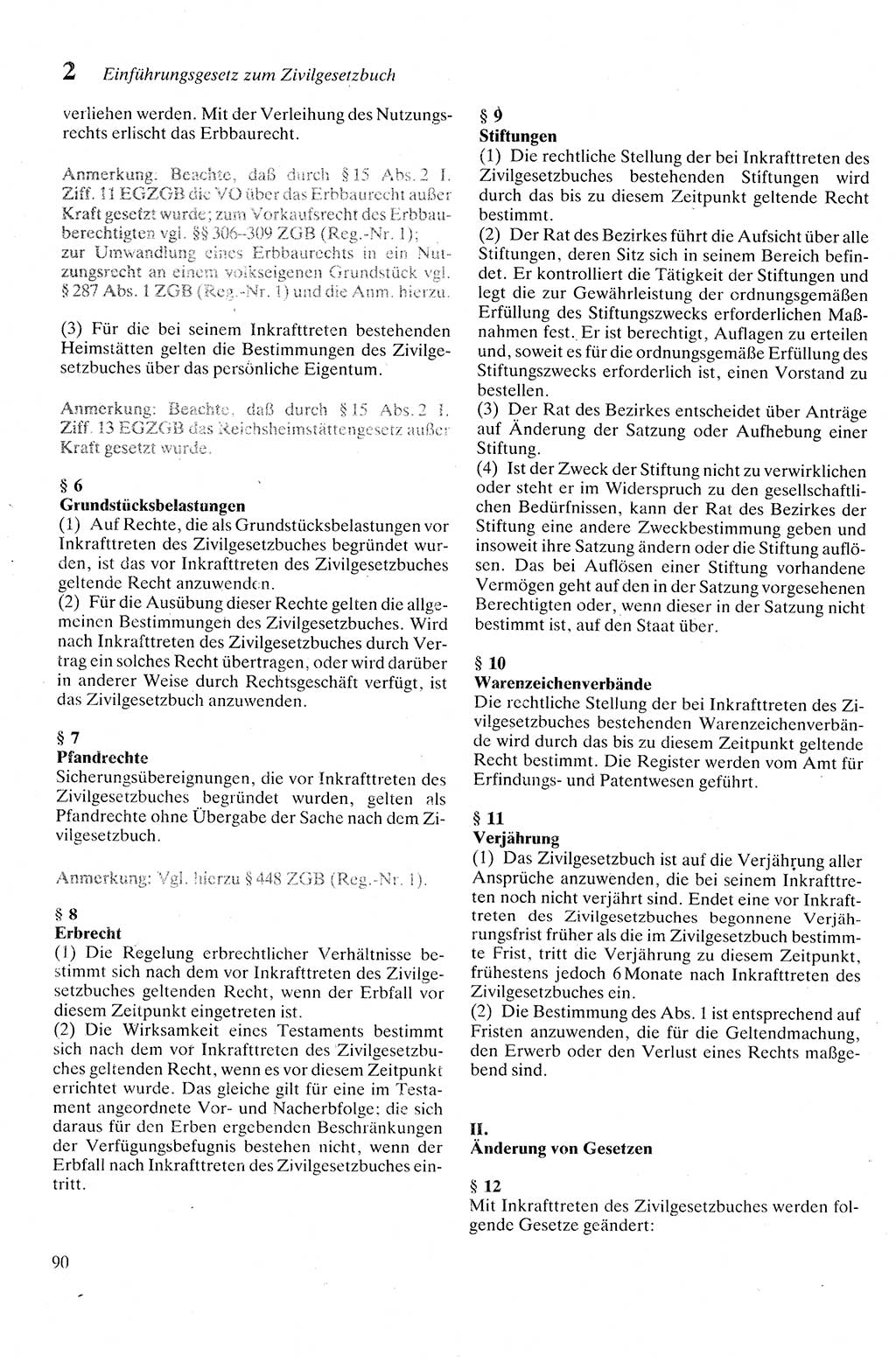 Zivilgesetzbuch (ZVG) sowie angrenzende Gesetze und Bestimmungen [Deutsche Demokratische Republik (DDR)] 1975, Seite 90 (ZGB Ges. Best. DDR 1975, S. 90)