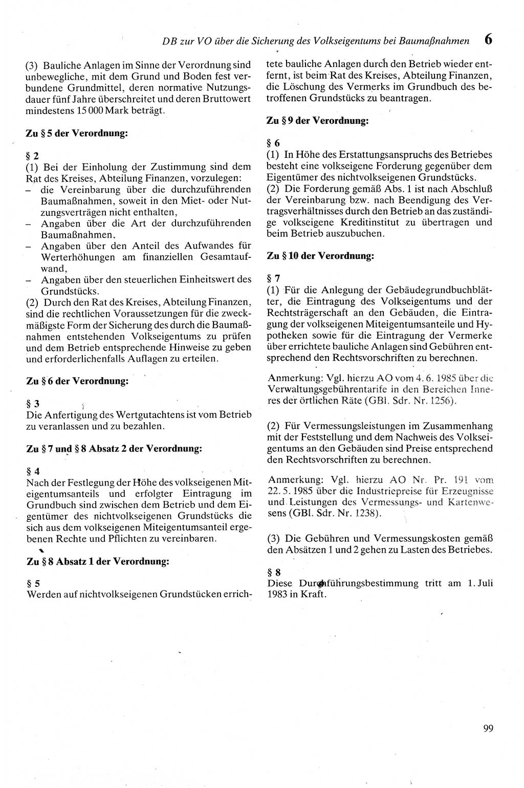 Zivilgesetzbuch (ZVG) sowie angrenzende Gesetze und Bestimmungen [Deutsche Demokratische Republik (DDR)] 1975, Seite 99 (ZGB Ges. Best. DDR 1975, S. 99)
