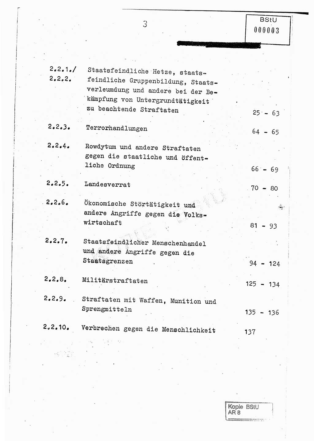 Jahresbericht der Hauptabteilung (HA) Ⅸ 1976, Analyse über die Entwicklung und die Wirksamkeit der politisch-operativen Arbeit der Linie Ⅸ im Jahre 1976, Ministerium für Staatssicherheit (MfS) der Deutschen Demokratischen Republik (DDR), Hauptabteilung Ⅸ, Berlin 1977, Seite 3 (Anal. MfS DDR HA Ⅸ /76 1977, S. 3)