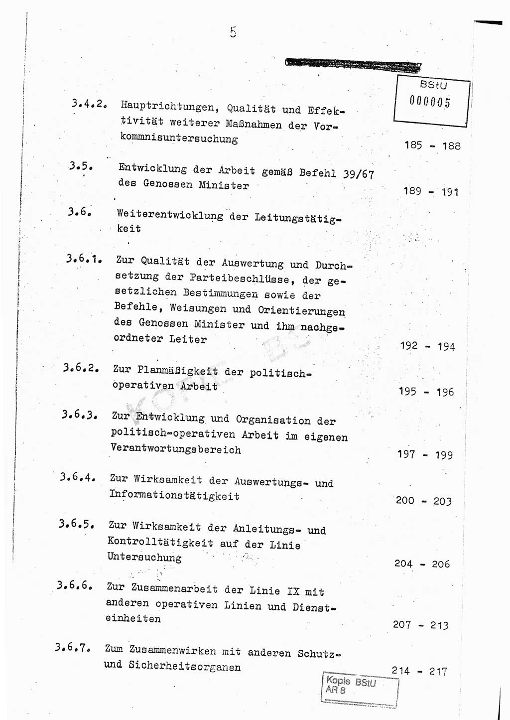 Jahresbericht der Hauptabteilung (HA) Ⅸ 1976, Analyse über die Entwicklung und die Wirksamkeit der politisch-operativen Arbeit der Linie Ⅸ im Jahre 1976, Ministerium für Staatssicherheit (MfS) der Deutschen Demokratischen Republik (DDR), Hauptabteilung Ⅸ, Berlin 1977, Seite 5 (Anal. MfS DDR HA Ⅸ /76 1977, S. 5)