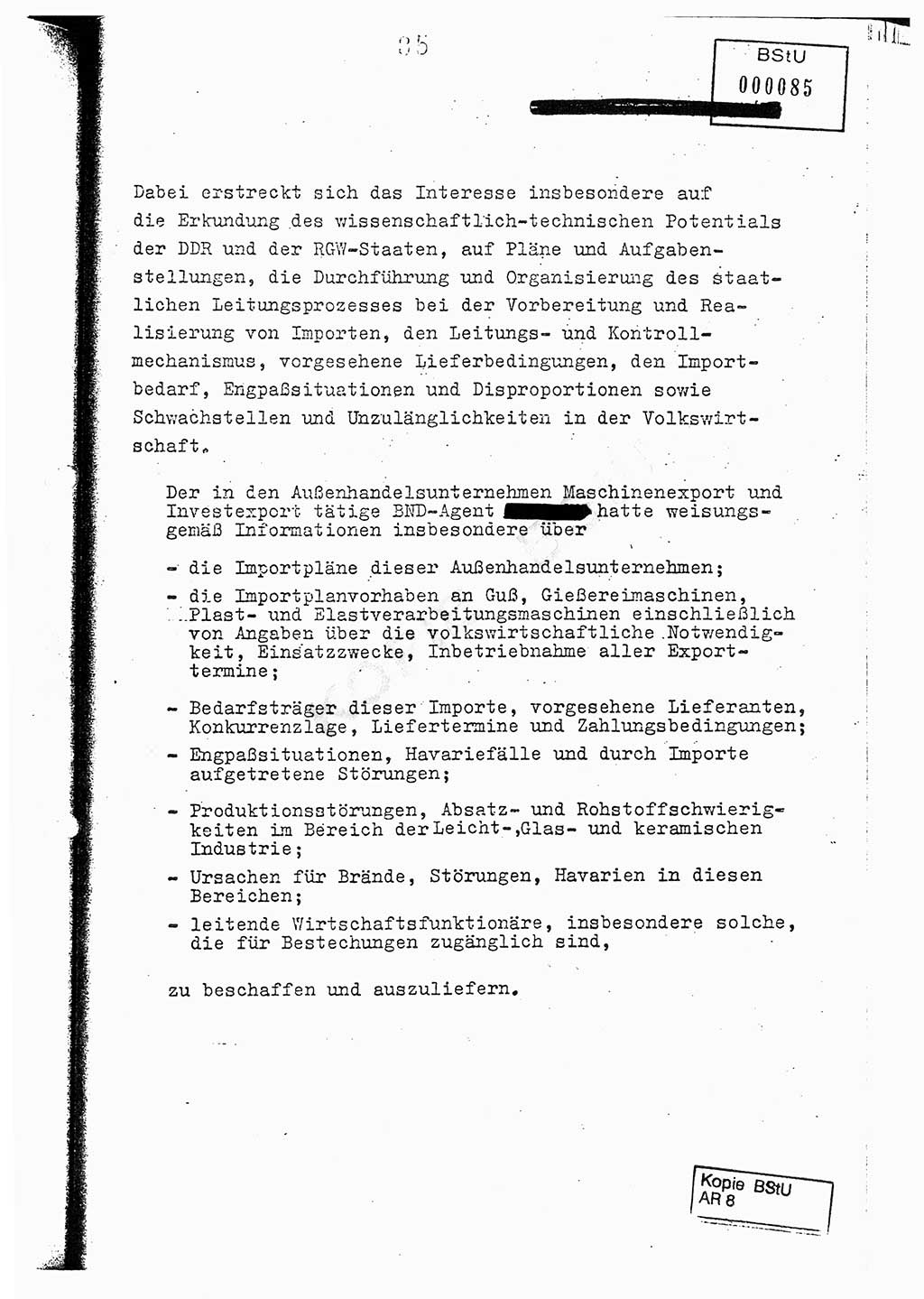 Jahresbericht der Hauptabteilung (HA) Ⅸ 1976, Analyse über die Entwicklung und die Wirksamkeit der politisch-operativen Arbeit der Linie Ⅸ im Jahre 1976, Ministerium für Staatssicherheit (MfS) der Deutschen Demokratischen Republik (DDR), Hauptabteilung Ⅸ, Berlin 1977, Seite 85 (Anal. MfS DDR HA Ⅸ /76 1977, S. 85)