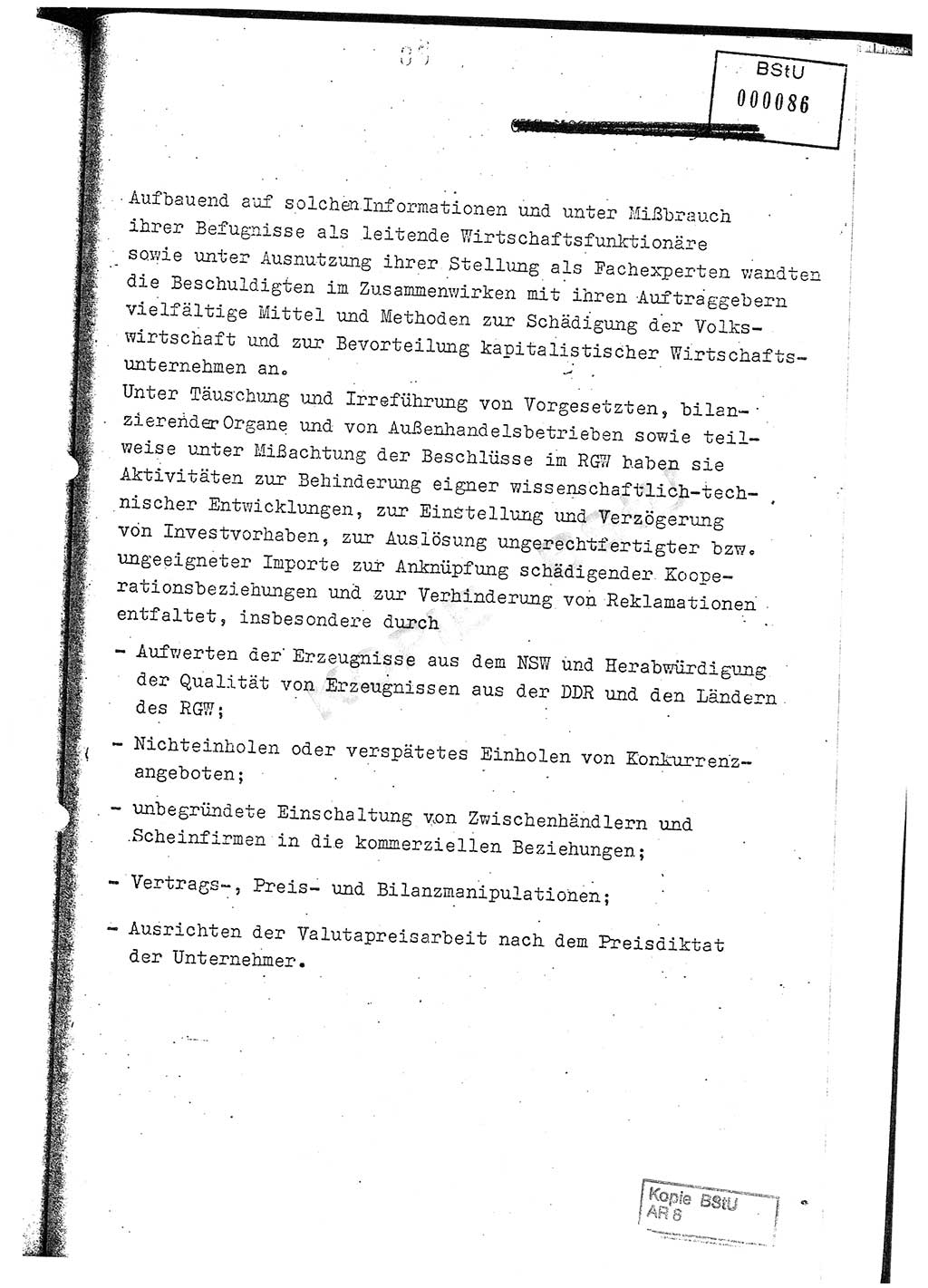 Jahresbericht der Hauptabteilung (HA) Ⅸ 1976, Analyse über die Entwicklung und die Wirksamkeit der politisch-operativen Arbeit der Linie Ⅸ im Jahre 1976, Ministerium für Staatssicherheit (MfS) der Deutschen Demokratischen Republik (DDR), Hauptabteilung Ⅸ, Berlin 1977, Seite 86 (Anal. MfS DDR HA Ⅸ /76 1977, S. 86)