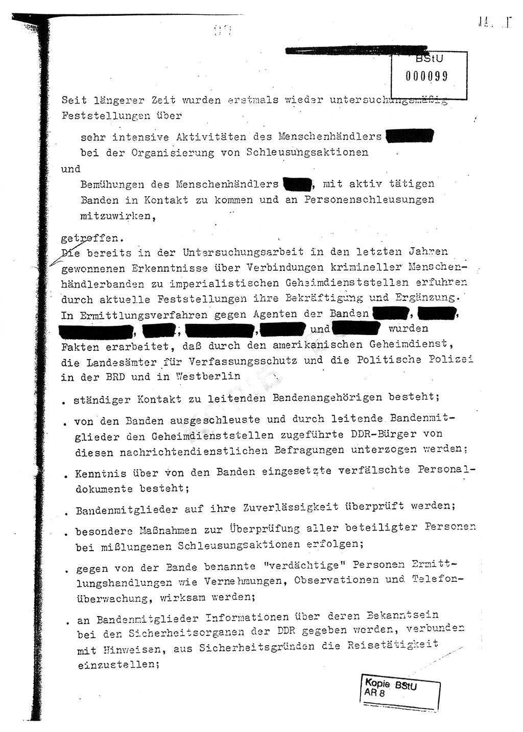 Jahresbericht der Hauptabteilung (HA) Ⅸ 1976, Analyse über die Entwicklung und die Wirksamkeit der politisch-operativen Arbeit der Linie Ⅸ im Jahre 1976, Ministerium für Staatssicherheit (MfS) der Deutschen Demokratischen Republik (DDR), Hauptabteilung Ⅸ, Berlin 1977, Seite 99 (Anal. MfS DDR HA Ⅸ /76 1977, S. 99)