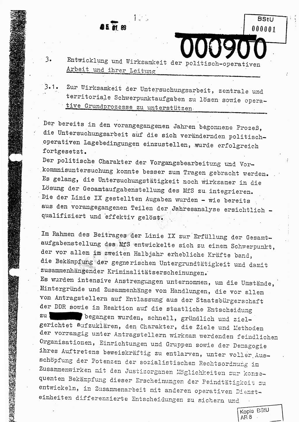 Jahresbericht der Hauptabteilung (HA) Ⅸ 1976, Analyse über die Entwicklung und die Wirksamkeit der politisch-operativen Arbeit der Linie Ⅸ im Jahre 1976, Ministerium für Staatssicherheit (MfS) der Deutschen Demokratischen Republik (DDR), Hauptabteilung Ⅸ, Berlin 1977, Seite 138 (Anal. MfS DDR HA Ⅸ /76 1977, S. 138)