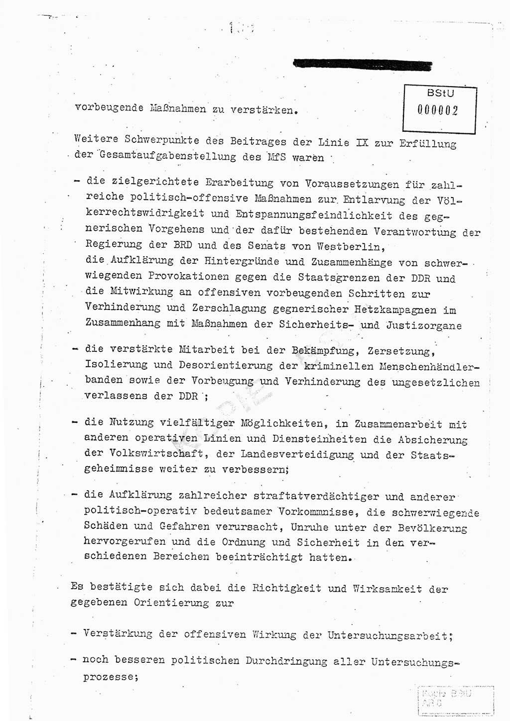 Jahresbericht der Hauptabteilung (HA) Ⅸ 1976, Analyse über die Entwicklung und die Wirksamkeit der politisch-operativen Arbeit der Linie Ⅸ im Jahre 1976, Ministerium für Staatssicherheit (MfS) der Deutschen Demokratischen Republik (DDR), Hauptabteilung Ⅸ, Berlin 1977, Seite 139 (Anal. MfS DDR HA Ⅸ /76 1977, S. 139)