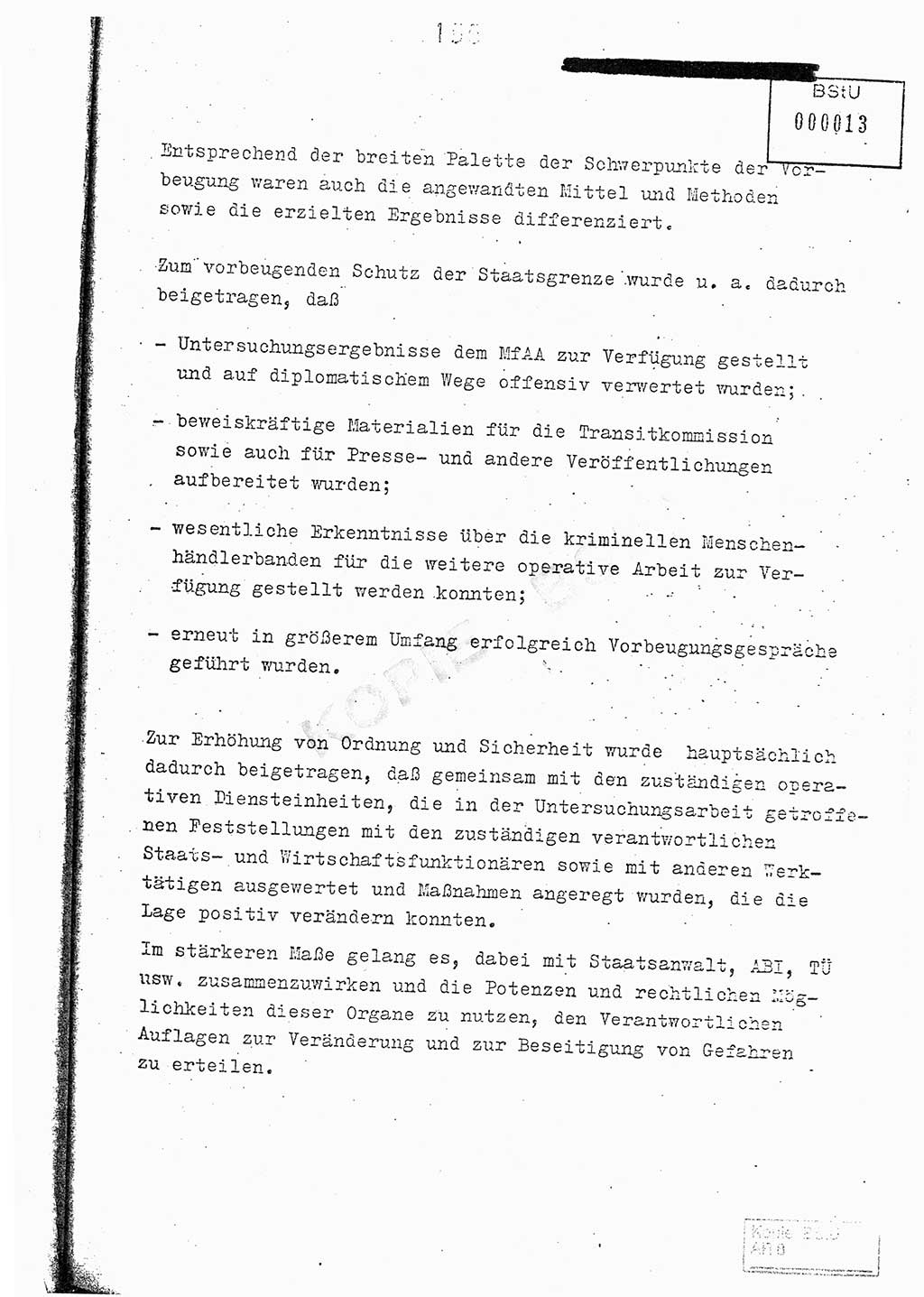 Jahresbericht der Hauptabteilung (HA) Ⅸ 1976, Analyse über die Entwicklung und die Wirksamkeit der politisch-operativen Arbeit der Linie Ⅸ im Jahre 1976, Ministerium für Staatssicherheit (MfS) der Deutschen Demokratischen Republik (DDR), Hauptabteilung Ⅸ, Berlin 1977, Seite 150 (Anal. MfS DDR HA Ⅸ /76 1977, S. 150)