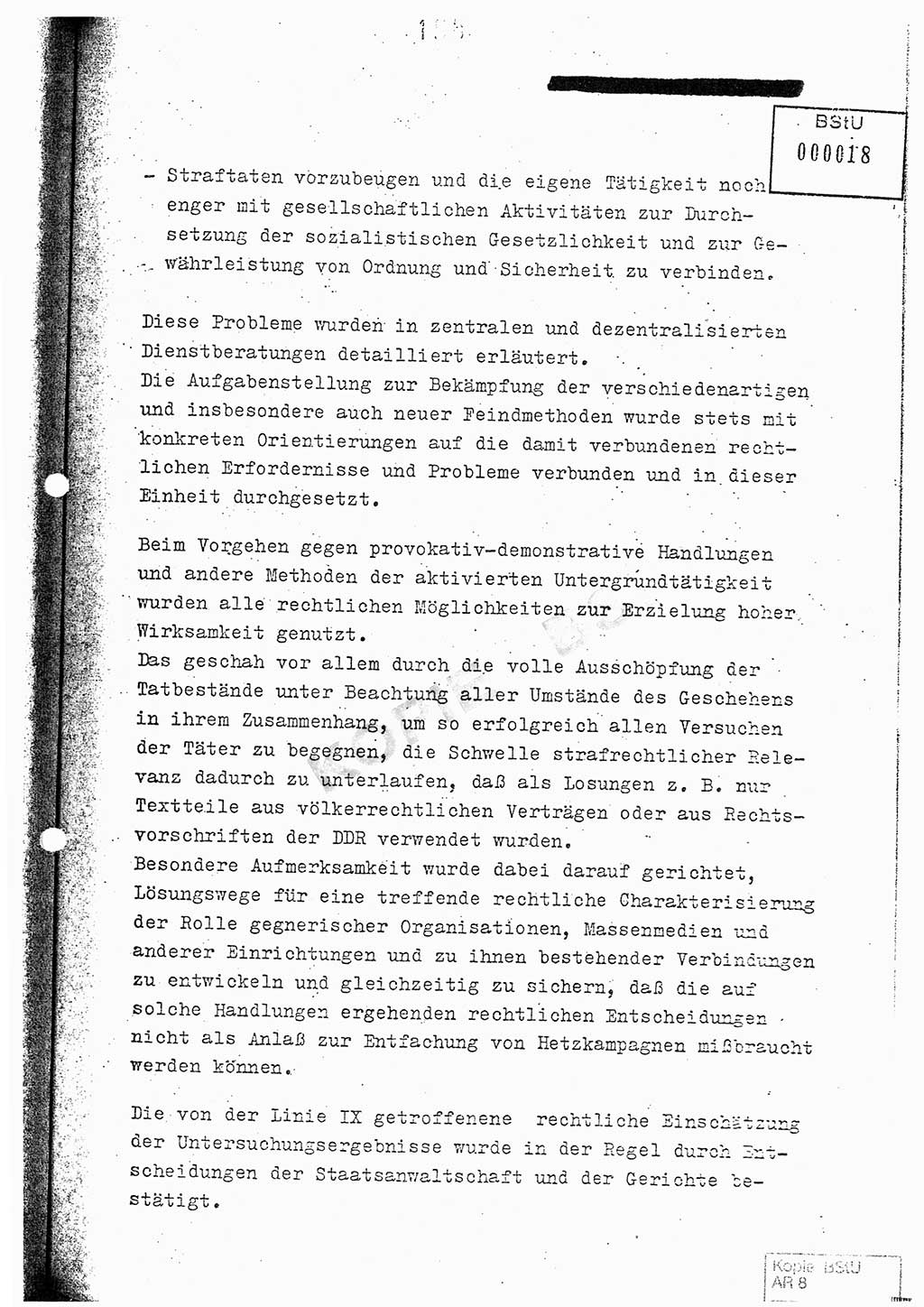 Jahresbericht der Hauptabteilung (HA) Ⅸ 1976, Analyse über die Entwicklung und die Wirksamkeit der politisch-operativen Arbeit der Linie Ⅸ im Jahre 1976, Ministerium für Staatssicherheit (MfS) der Deutschen Demokratischen Republik (DDR), Hauptabteilung Ⅸ, Berlin 1977, Seite 155 (Anal. MfS DDR HA Ⅸ /76 1977, S. 155)