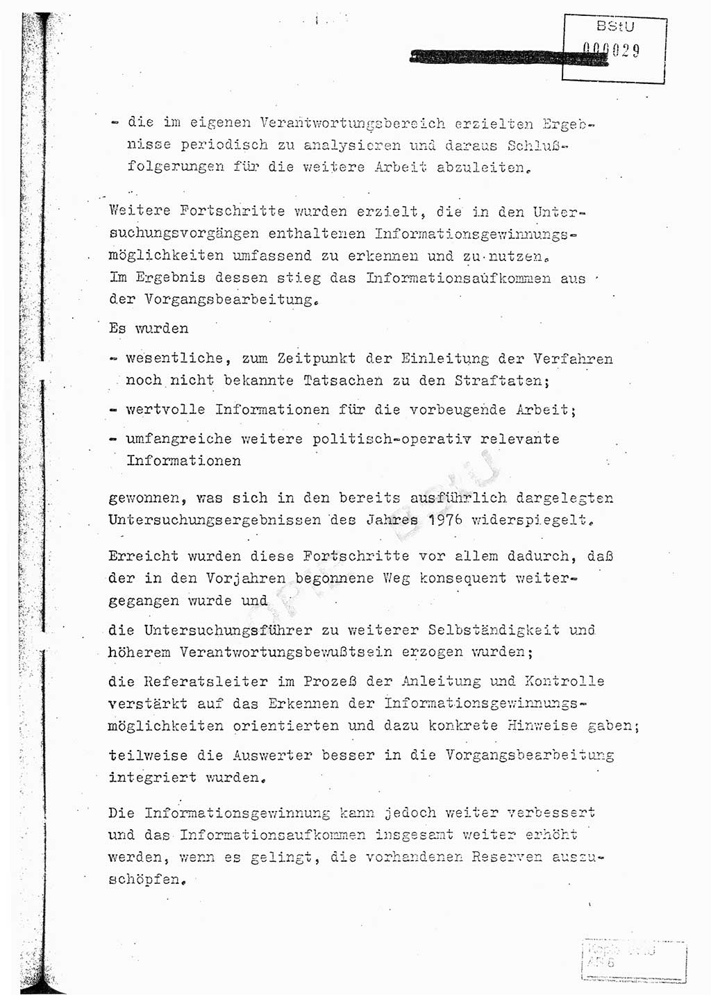 Jahresbericht der Hauptabteilung (HA) Ⅸ 1976, Analyse über die Entwicklung und die Wirksamkeit der politisch-operativen Arbeit der Linie Ⅸ im Jahre 1976, Ministerium für Staatssicherheit (MfS) der Deutschen Demokratischen Republik (DDR), Hauptabteilung Ⅸ, Berlin 1977, Seite 165 (Anal. MfS DDR HA Ⅸ /76 1977, S. 165)