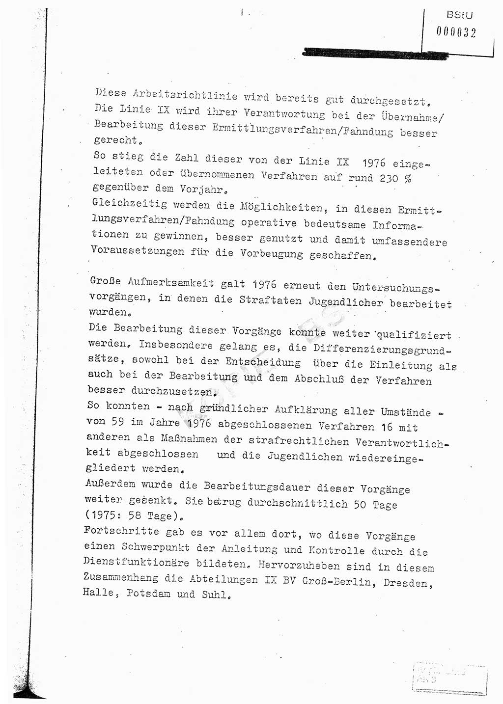 Jahresbericht der Hauptabteilung (HA) Ⅸ 1976, Analyse über die Entwicklung und die Wirksamkeit der politisch-operativen Arbeit der Linie Ⅸ im Jahre 1976, Ministerium für Staatssicherheit (MfS) der Deutschen Demokratischen Republik (DDR), Hauptabteilung Ⅸ, Berlin 1977, Seite 168 (Anal. MfS DDR HA Ⅸ /76 1977, S. 168)