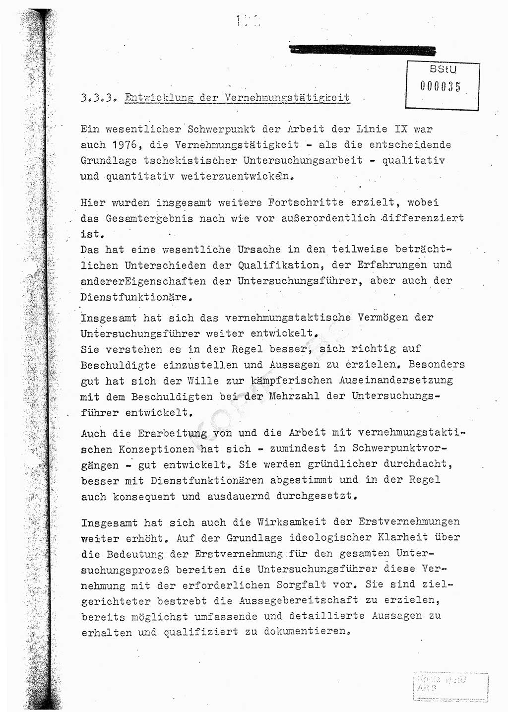 Jahresbericht der Hauptabteilung (HA) Ⅸ 1976, Analyse über die Entwicklung und die Wirksamkeit der politisch-operativen Arbeit der Linie Ⅸ im Jahre 1976, Ministerium für Staatssicherheit (MfS) der Deutschen Demokratischen Republik (DDR), Hauptabteilung Ⅸ, Berlin 1977, Seite 172 (Anal. MfS DDR HA Ⅸ /76 1977, S. 172)