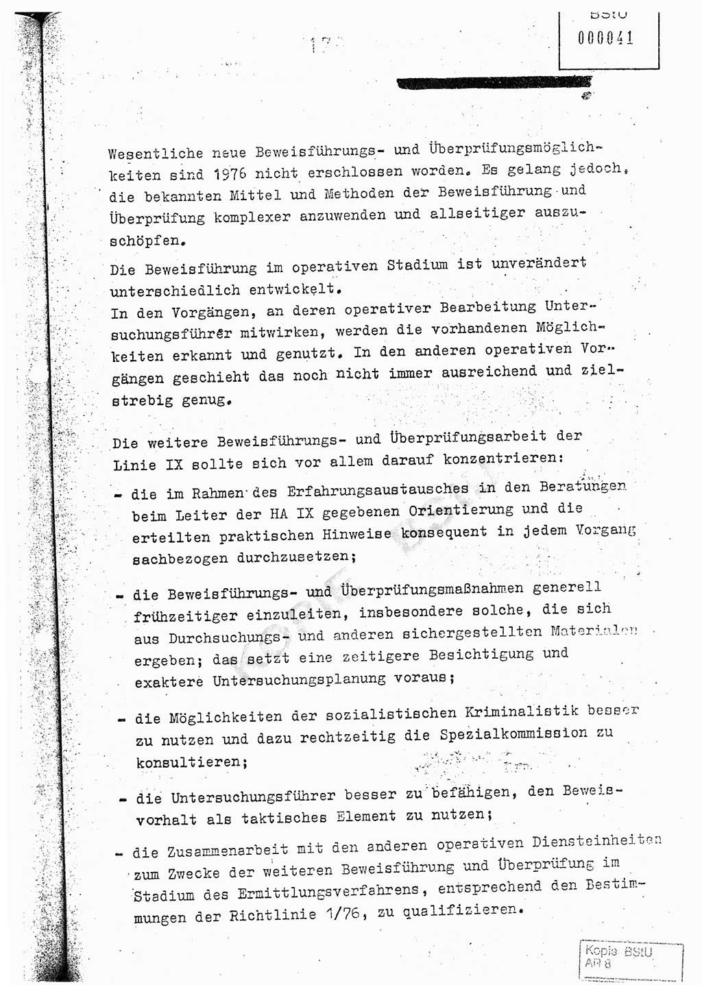 Jahresbericht der Hauptabteilung (HA) Ⅸ 1976, Analyse über die Entwicklung und die Wirksamkeit der politisch-operativen Arbeit der Linie Ⅸ im Jahre 1976, Ministerium für Staatssicherheit (MfS) der Deutschen Demokratischen Republik (DDR), Hauptabteilung Ⅸ, Berlin 1977, Seite 178 (Anal. MfS DDR HA Ⅸ /76 1977, S. 178)