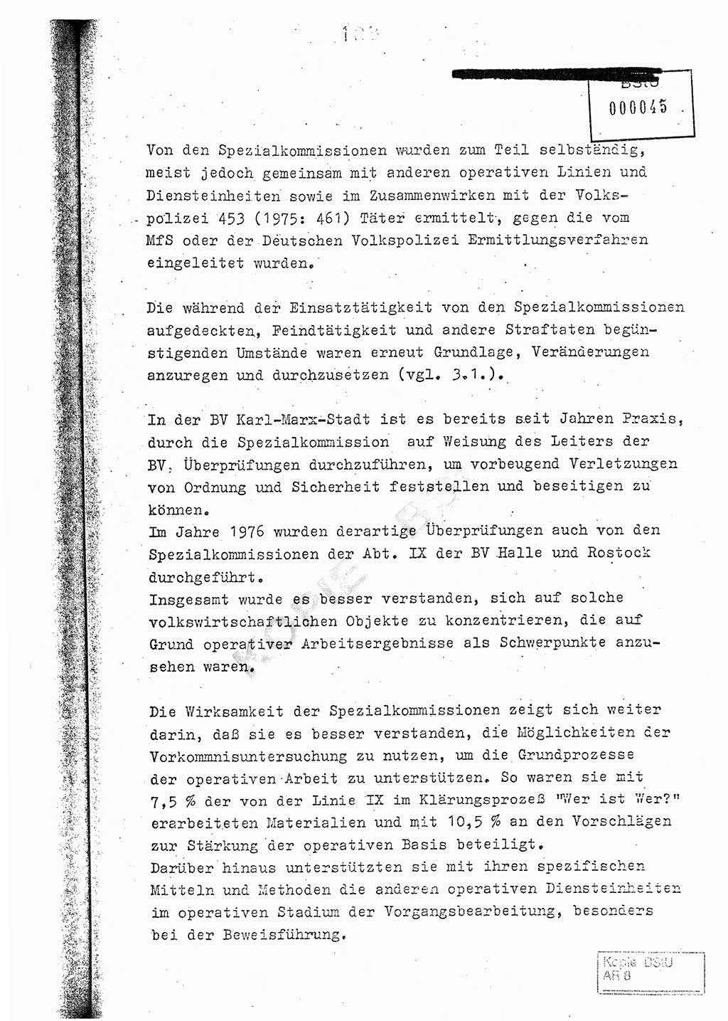 Jahresbericht der Hauptabteilung (HA) Ⅸ 1976, Analyse über die Entwicklung und die Wirksamkeit der politisch-operativen Arbeit der Linie Ⅸ im Jahre 1976, Ministerium für Staatssicherheit (MfS) der Deutschen Demokratischen Republik (DDR), Hauptabteilung Ⅸ, Berlin 1977, Seite 183 (Anal. MfS DDR HA Ⅸ /76 1977, S. 183)