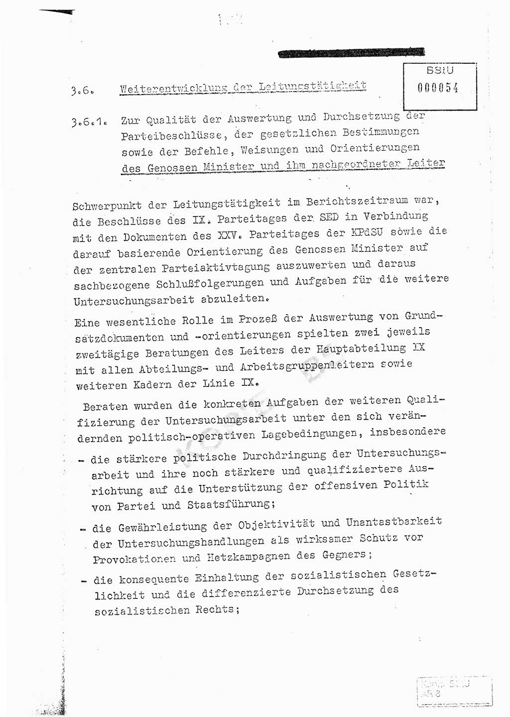 Jahresbericht der Hauptabteilung (HA) Ⅸ 1976, Analyse über die Entwicklung und die Wirksamkeit der politisch-operativen Arbeit der Linie Ⅸ im Jahre 1976, Ministerium für Staatssicherheit (MfS) der Deutschen Demokratischen Republik (DDR), Hauptabteilung Ⅸ, Berlin 1977, Seite 192 (Anal. MfS DDR HA Ⅸ /76 1977, S. 192)