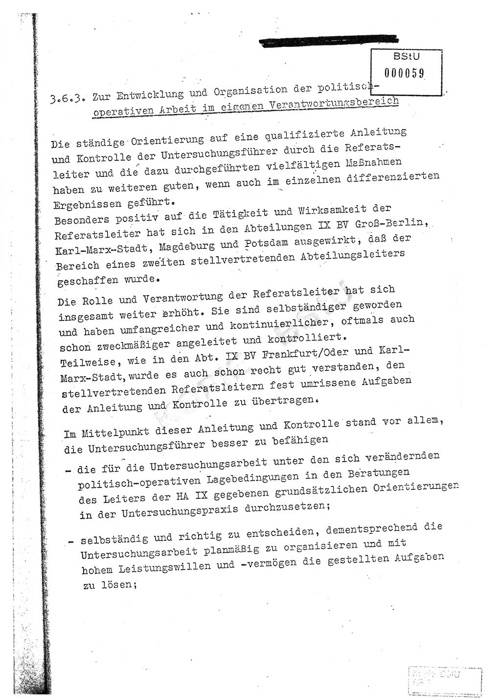 Jahresbericht der Hauptabteilung (HA) Ⅸ 1976, Analyse über die Entwicklung und die Wirksamkeit der politisch-operativen Arbeit der Linie Ⅸ im Jahre 1976, Ministerium für Staatssicherheit (MfS) der Deutschen Demokratischen Republik (DDR), Hauptabteilung Ⅸ, Berlin 1977, Seite 197 (Anal. MfS DDR HA Ⅸ /76 1977, S. 197)